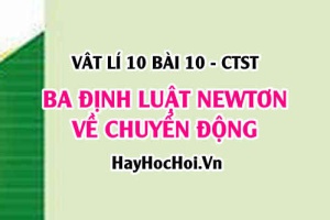 Ba định luật NEWTON, phát biểu, công thức, ví dụ định luật I, định luật II và định luật III Newton - Vật lí 10 bài 10 CTST